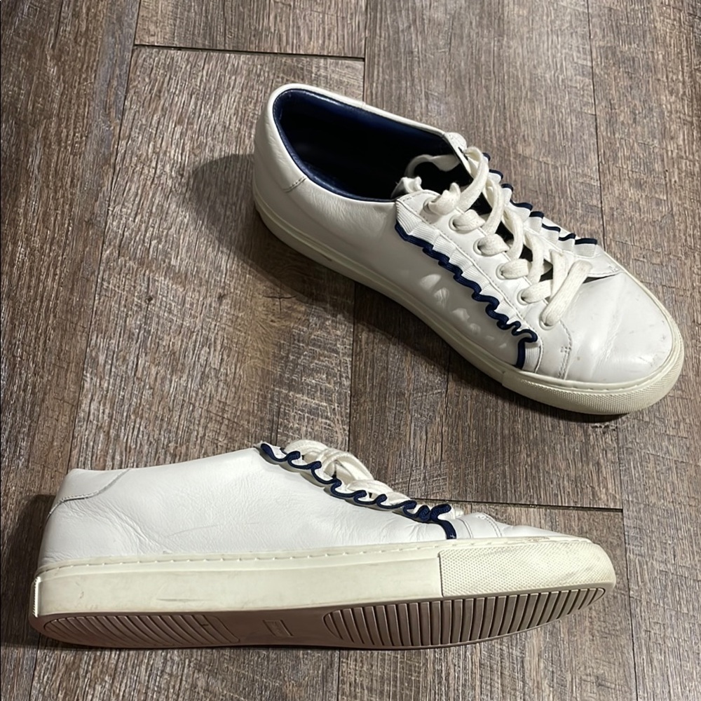Tory Burch sport ruffle leather low top sneakers